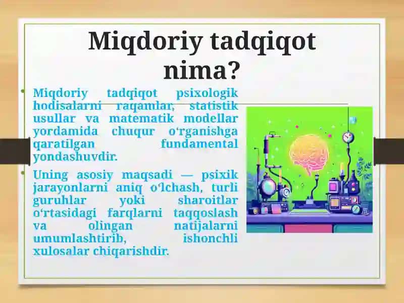 Psixologiyada miqdoriy tadqiqotlar 2