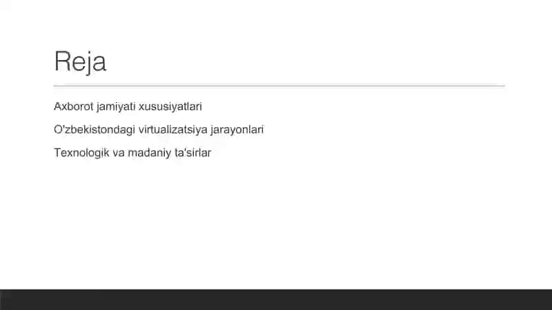 Axborot jamiyatining xususiyatlari 2