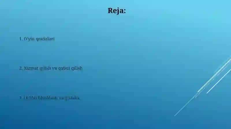 Stol tennis qoidalari 2