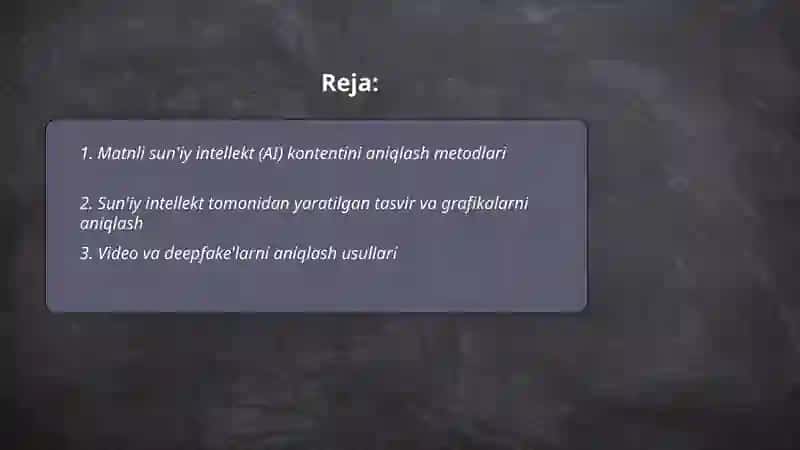 Matnli sun'iy intellekt (AI) kontentini aniqlash metodlari 2