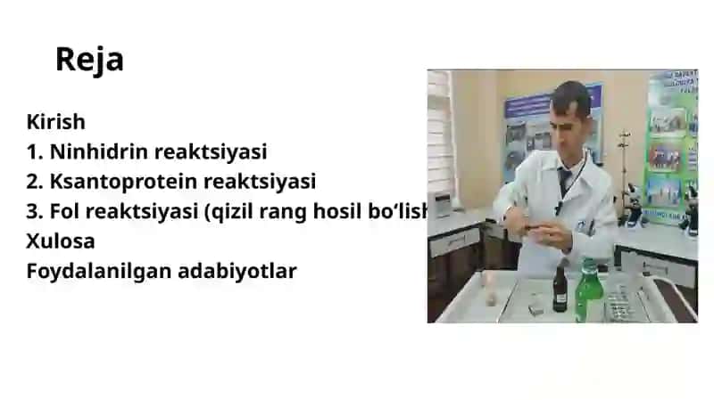 Aminokislotalarga xos sifat reaktsiyalari 2