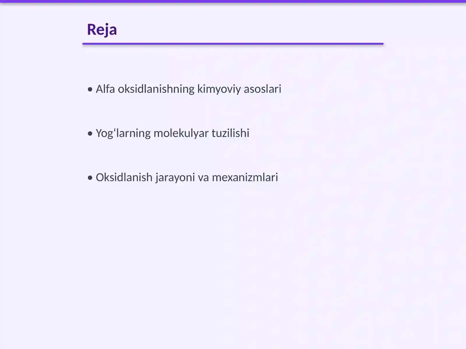 Yogʻlarning alfa oksidlanish reaksiyasi 2