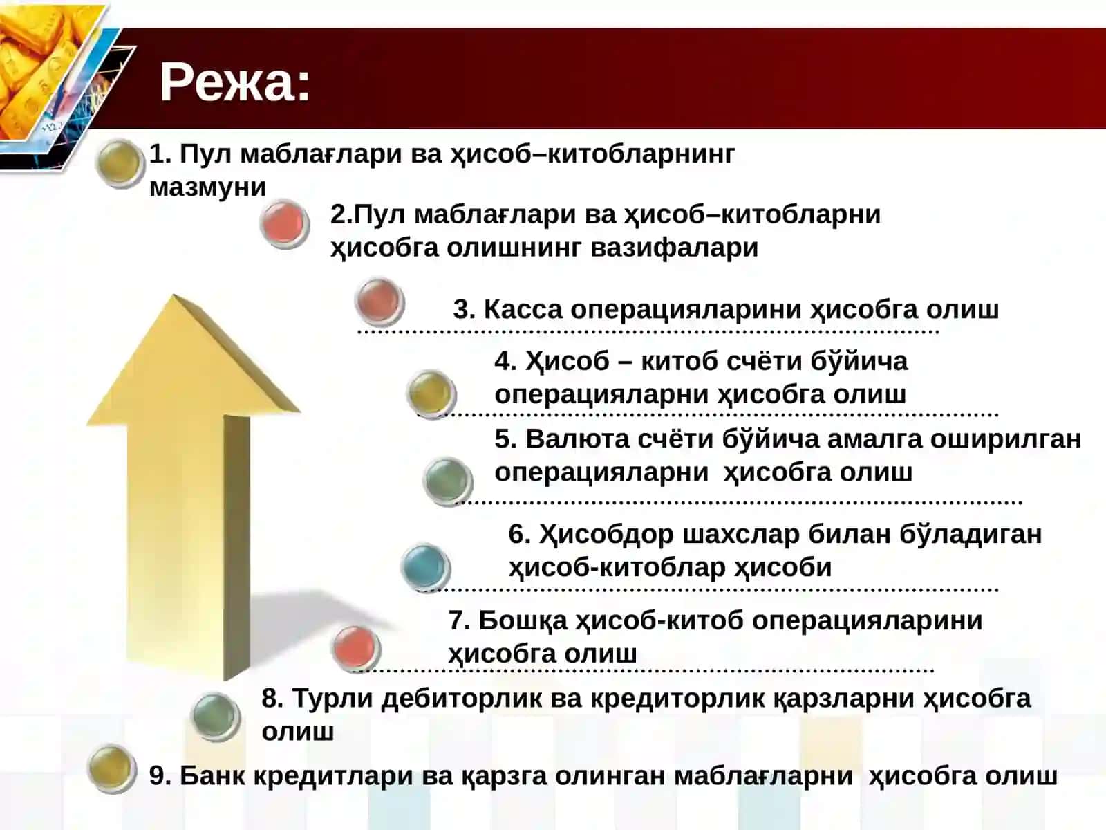 ПУЛМАБЛАҒЛАРИ ВА ҲИСОБ–КИTОБЛАР ҲИСОБИ 2