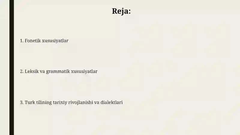 Turk tilining fonetik, leksik va grammatik xususiyatlari 2