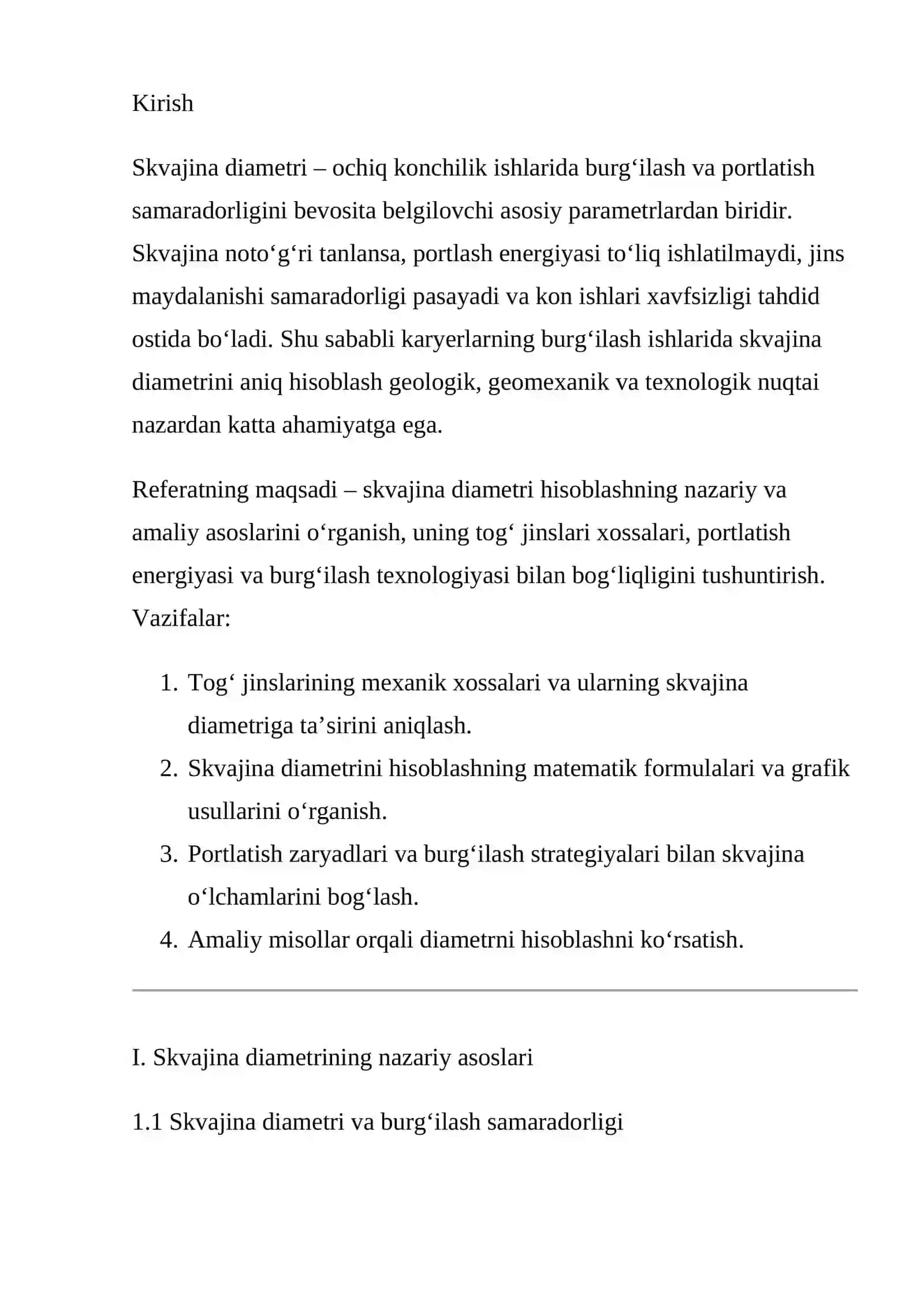 Skvajina diametrini hisoblash 2