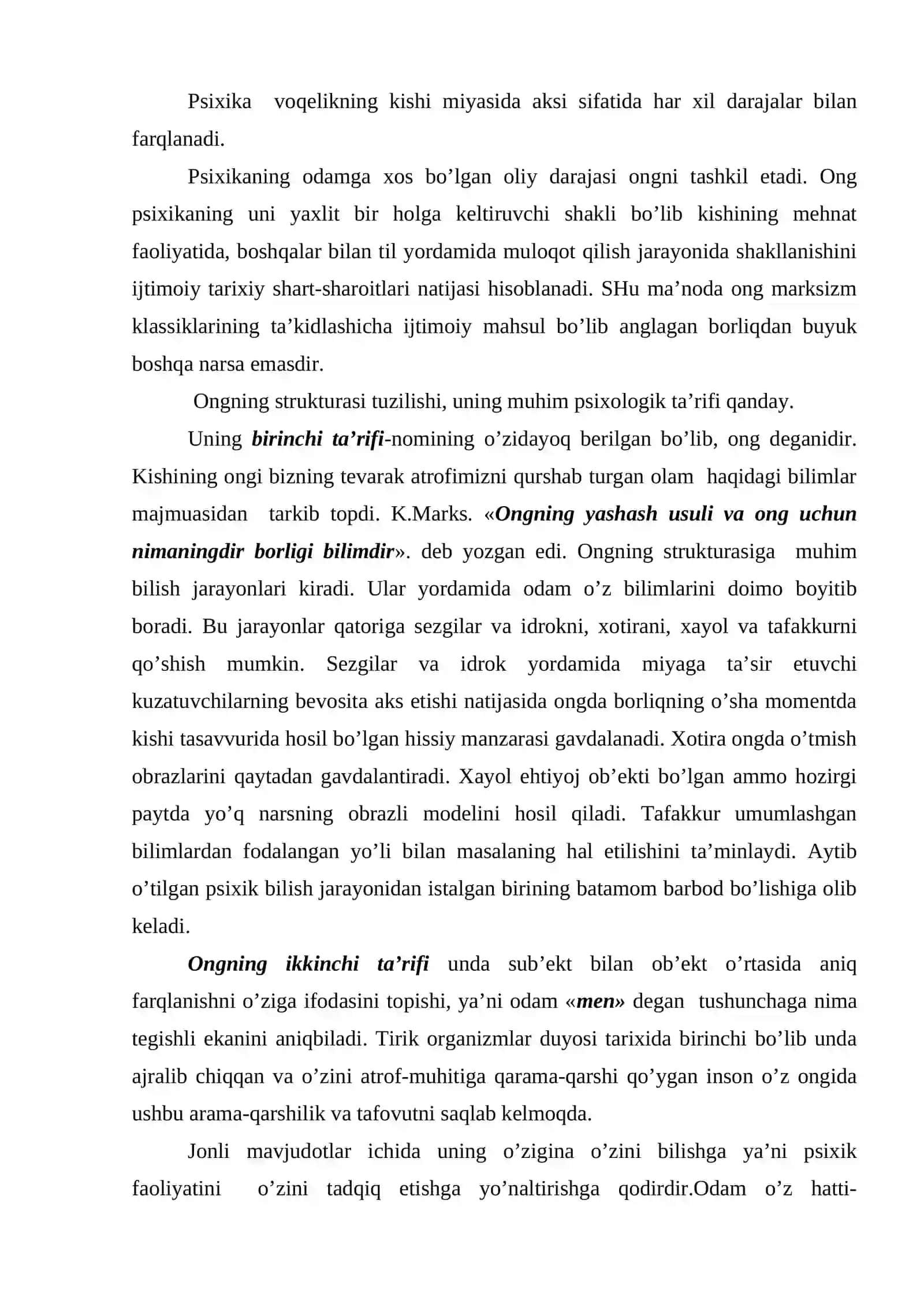 Ong tushunchasi 2