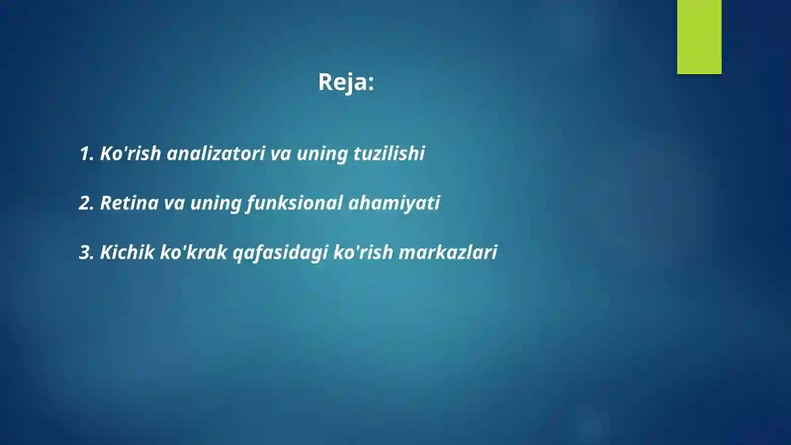 Ta'm bilish va hid bilish azolarining funksional anatomiyasi 2
