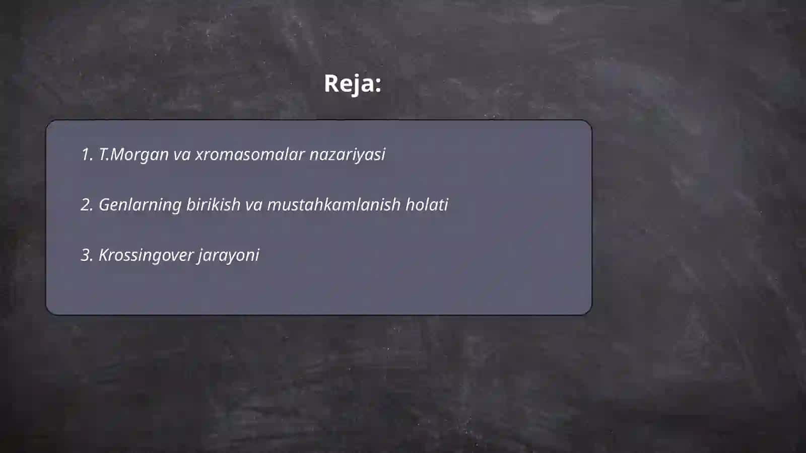 Xromosoma nazariyasi 2