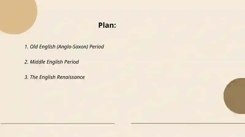 Periods of development of English literature 2