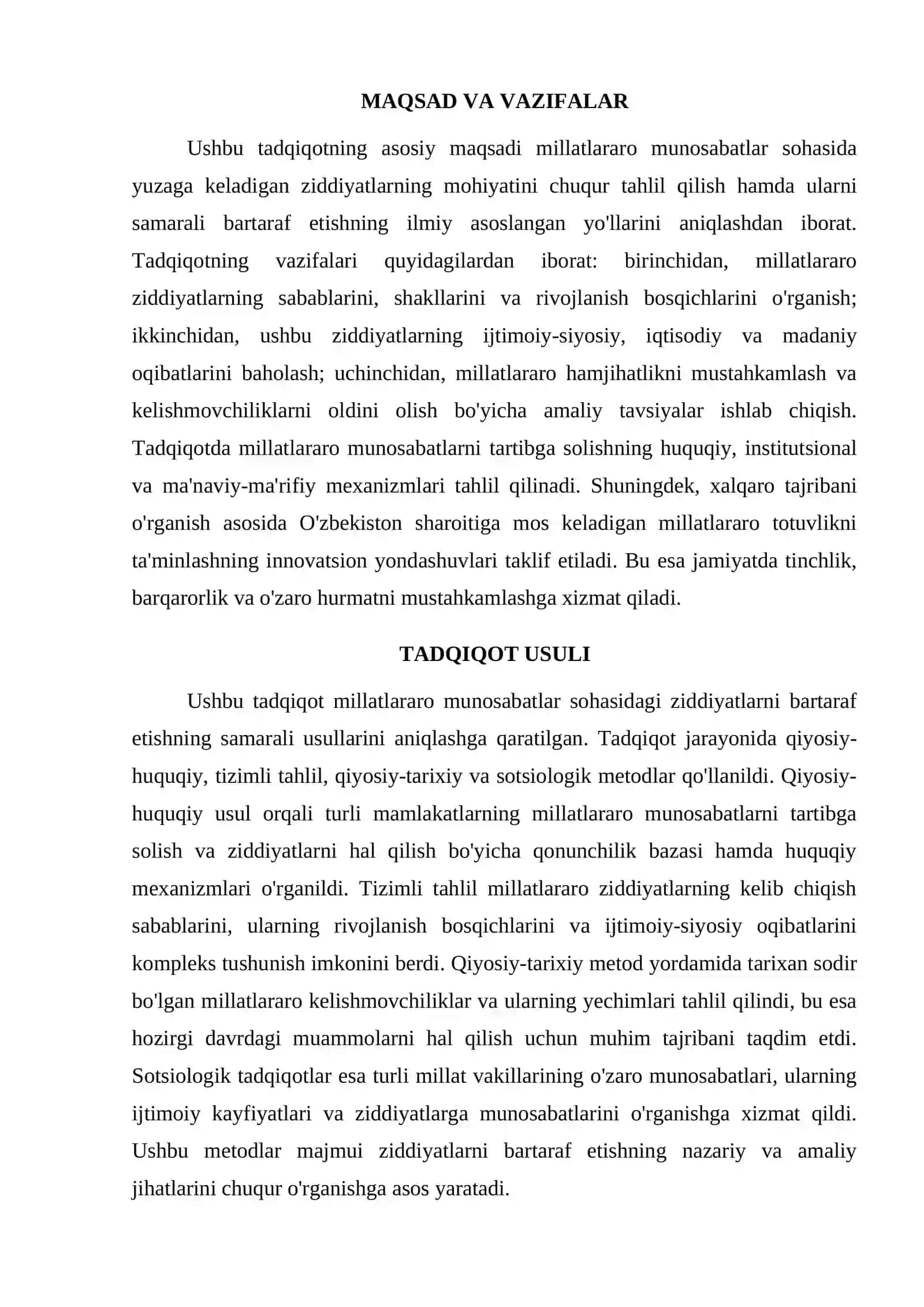 MILLATLARARO MUNOSABATLAR SOHASIDA ZIDDIYATLARNI BARTARAF ETISH YOʼLLARI 2