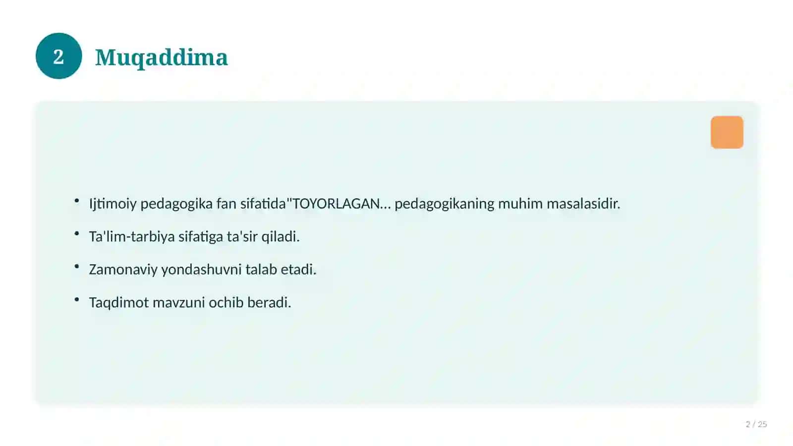 TOYORLAGAN MUSTAQIL ISHI 2