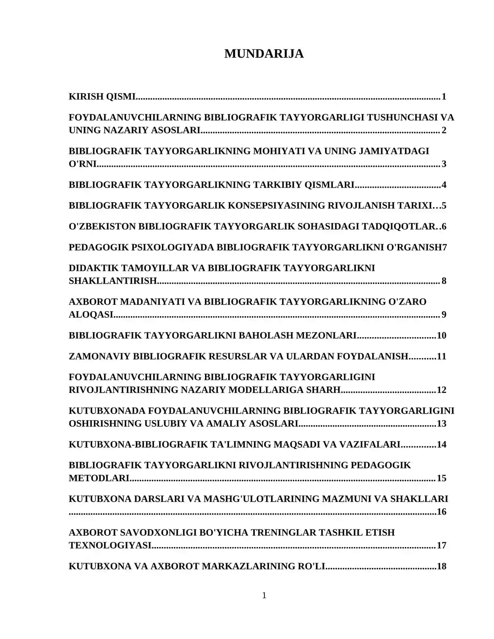 Kutubxonada foydalanuvchilarning bibliografik tayyorgarligi 2
