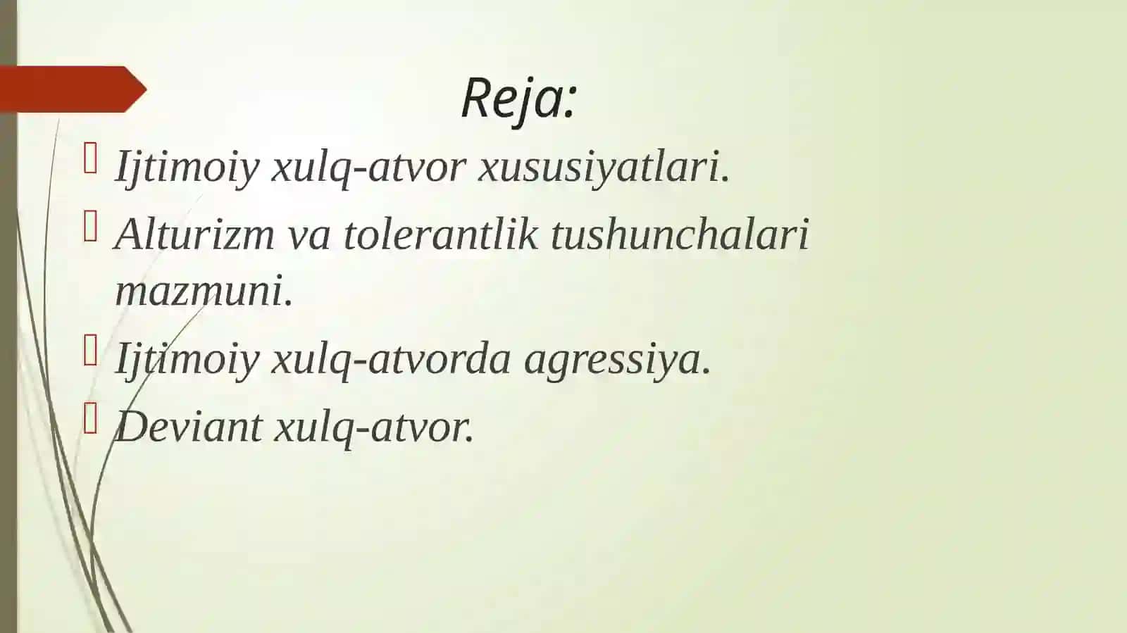 Ijtimoiy xulq-atvor psixologiyasi 2