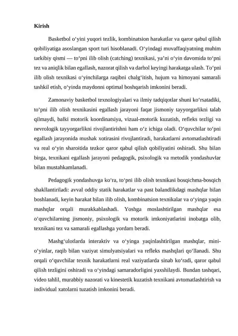 Basketbol o’yinida To‘pni ilib olish texnikasi 2