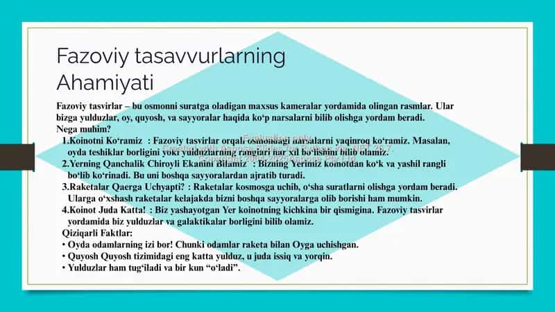 Fazoviy Tasavvurlarni Shakllantirish 2