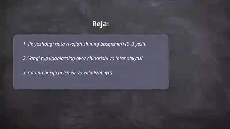 Ilk yoshdagi bolalar nutqining rivojlanishi 2
