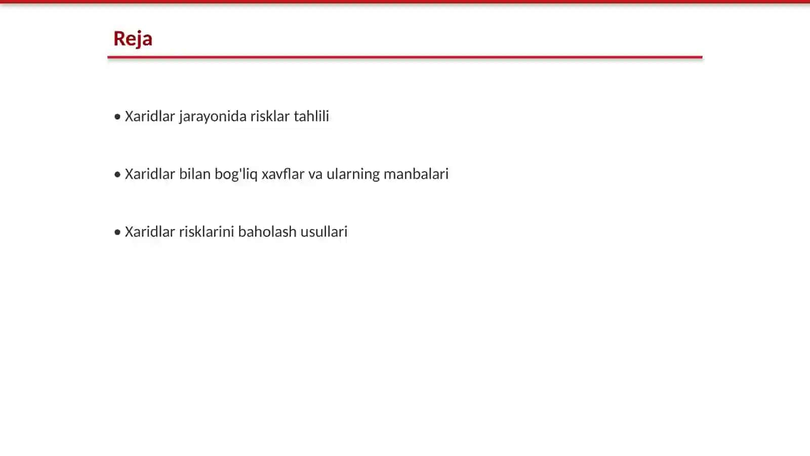 Xaridlar bilan bog'liq risklarni boshqarish 2