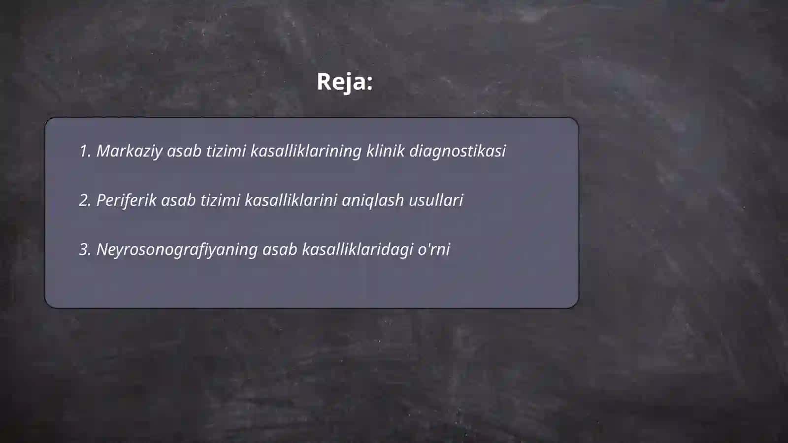 Nevrologiyal yo'nalishini klinik tibbiyot 2