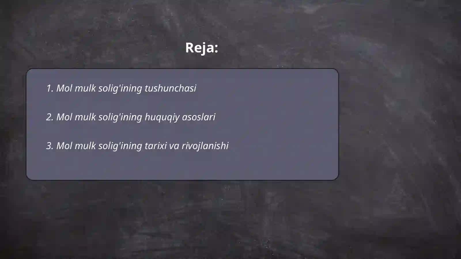 Mol mulk solig'ining huquqiy asoslari va nazariy jihatlari 2