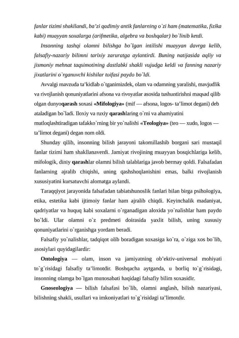 Falsafiy bilimlar tizimi 2