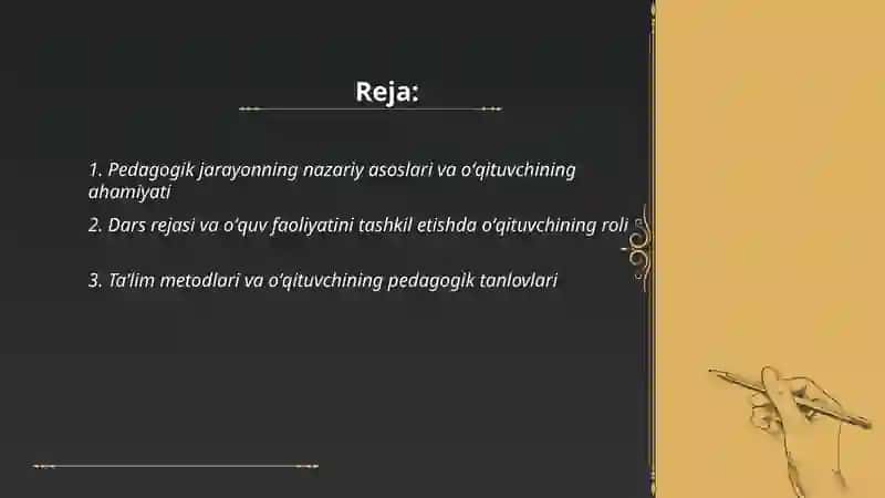 Pedagogik Jarayon va Oʻqituvchining ahamiyati 2