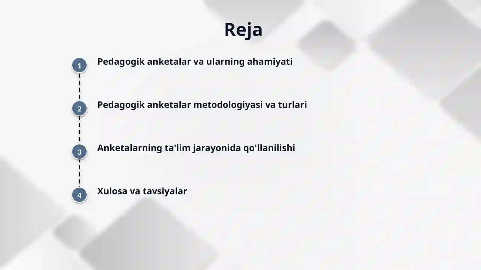 Pedagogik anketa metodidan foydalanish mahorati 2