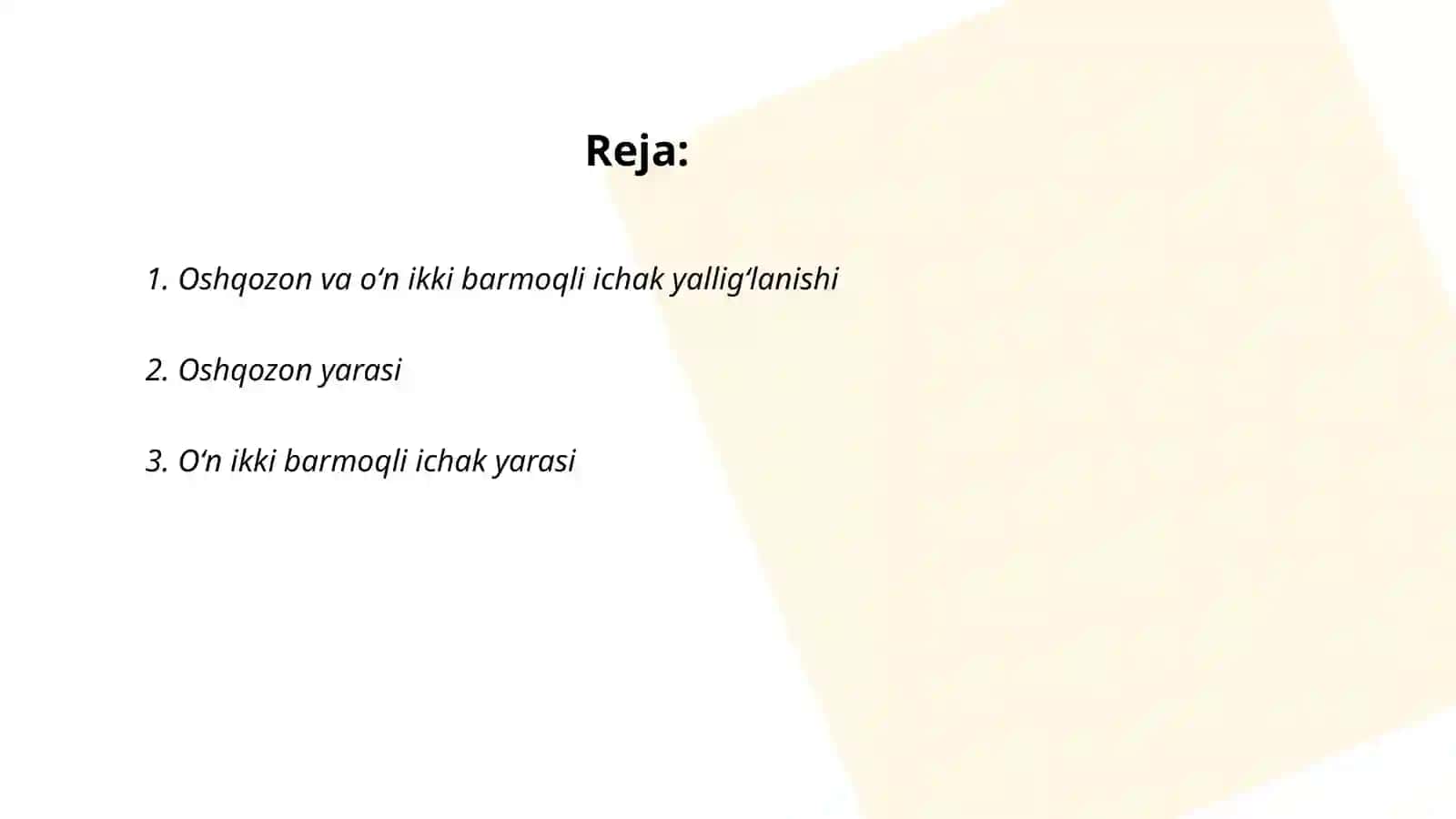 Oshqozon va Oʻn Ikki Barmoqli Ichak Kasalliklar 2