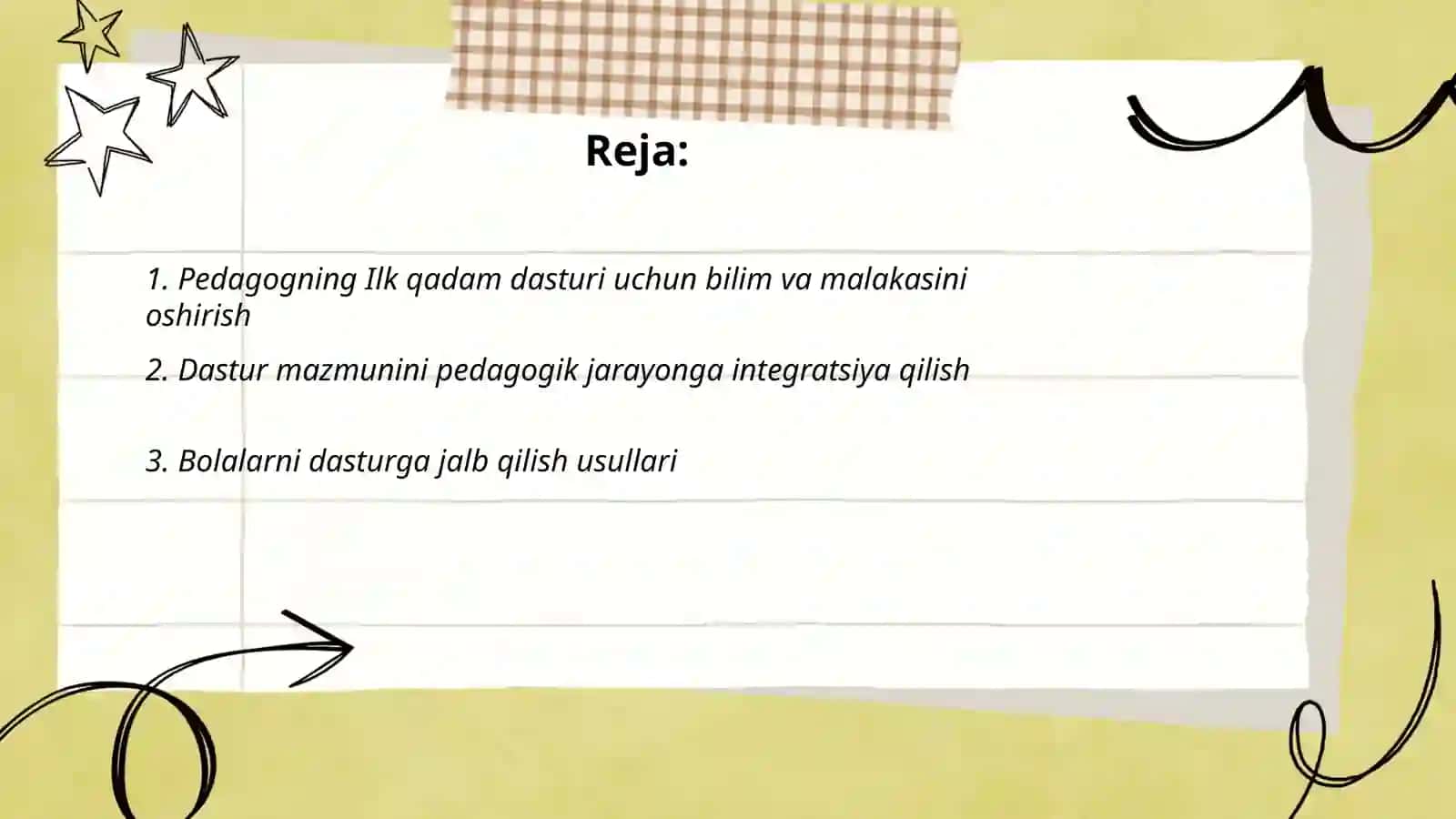 Pedagogning Ilk Qadam Dasturi 2