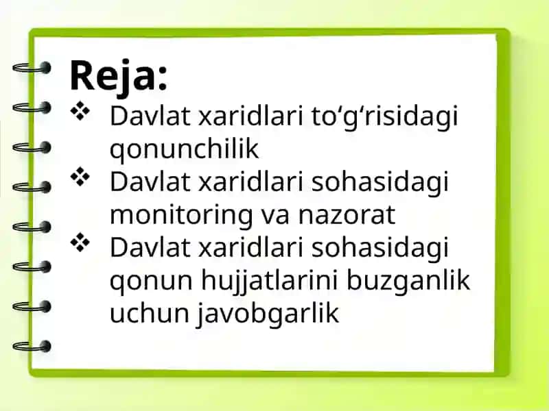 Davlat xaridlarini tashkil etish modellari va shakllari 2