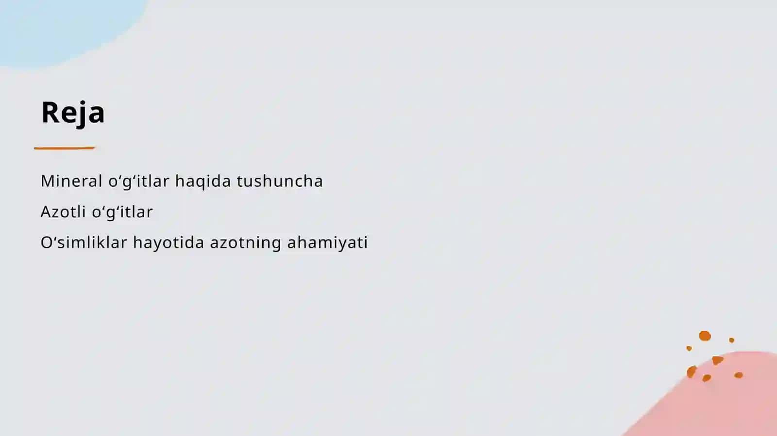 Mineral oʻgʻitlar haqida tushuncha 2