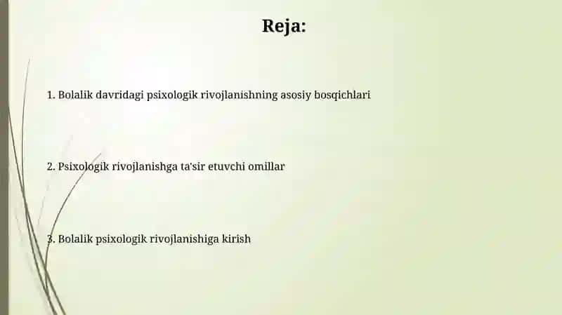 Ilk bolalik davrida psixik rivojlanish 2