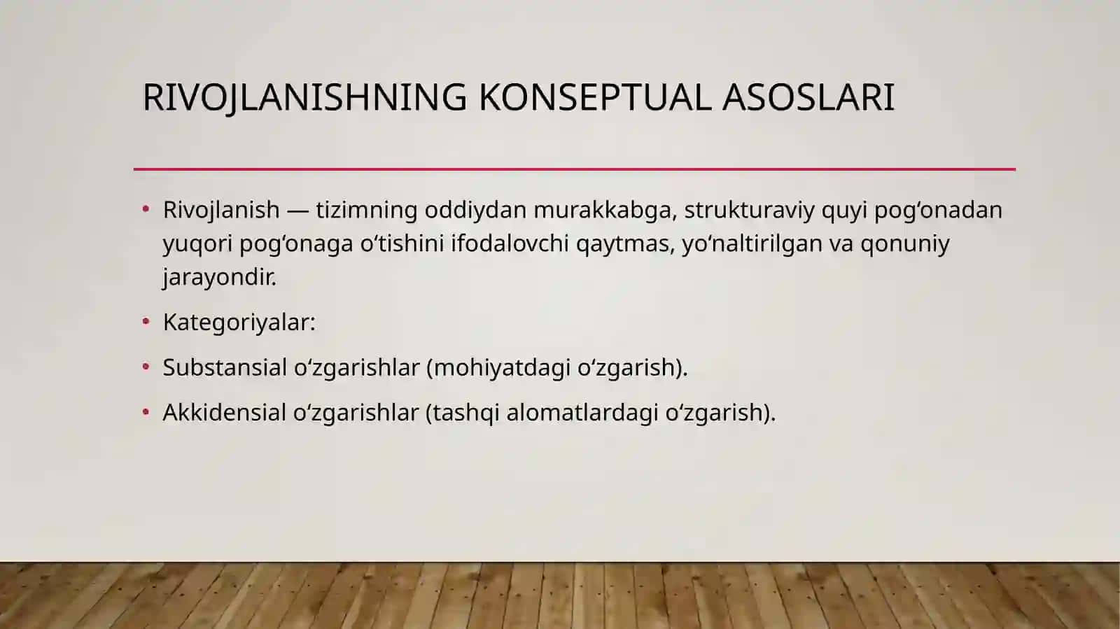 Rivojlanishning konseptual asoslari 2