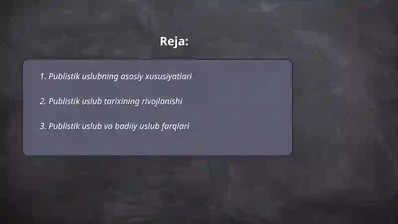 Publistik uslub haqida 2