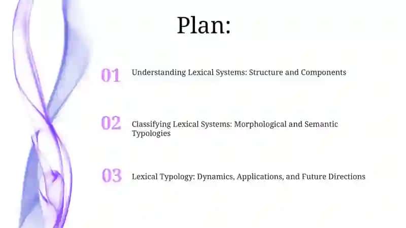 Typology of lexical systems 2