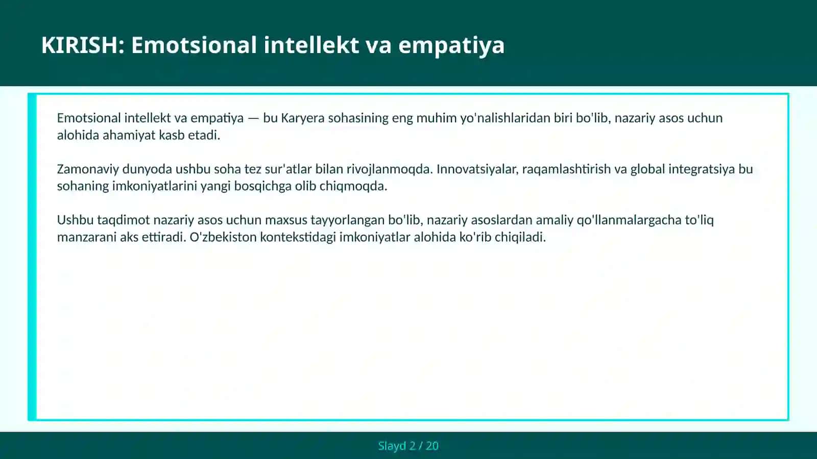 Emotsional intellekt va empatiya 2