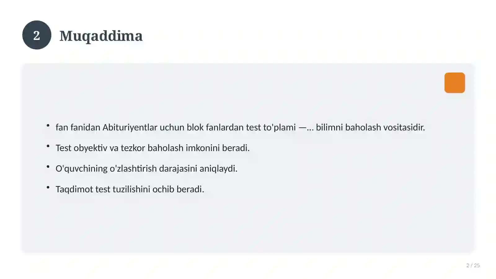 Abituriyentlar uchun blok fanlardan test to'plami — 2026 2