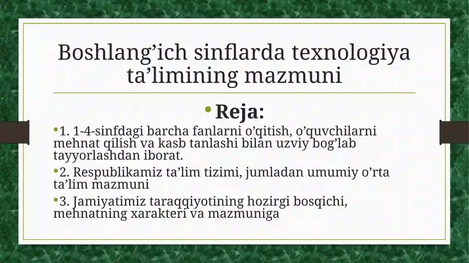 Boshlanğich sinflarda mehnat tarbiyasining vazifalari 2