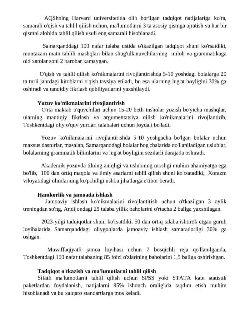 Akademik ko‘nikmalar va ularni shakllantirish 2