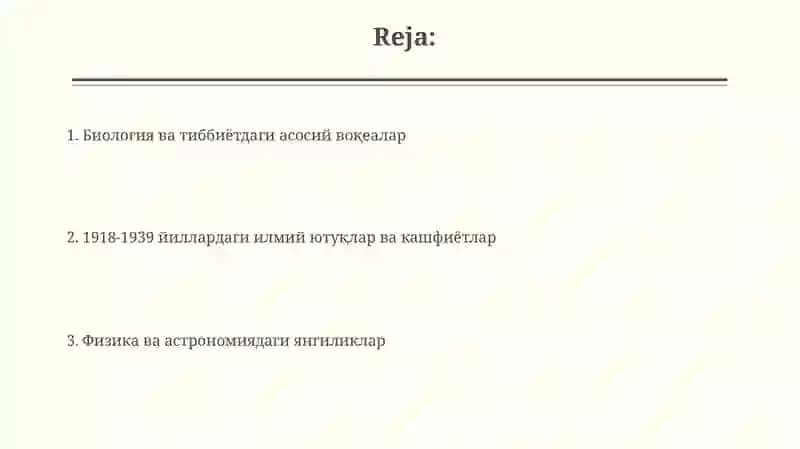 1918-1939 йиллардаги илмий ютуқлар ва кашфиётлар 2