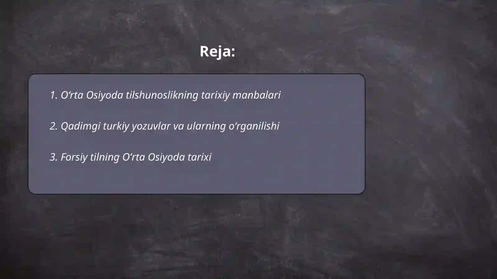Oʻrta Osiyoda tilshunoslikning rivojlanishi 2