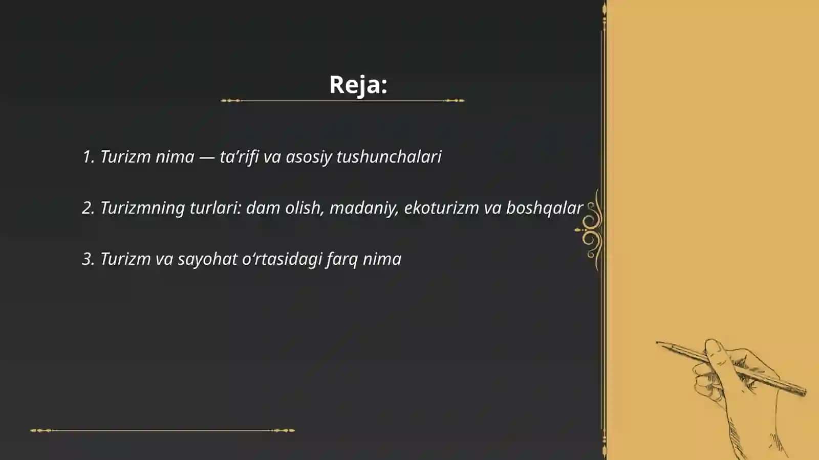 Turizm nima 2