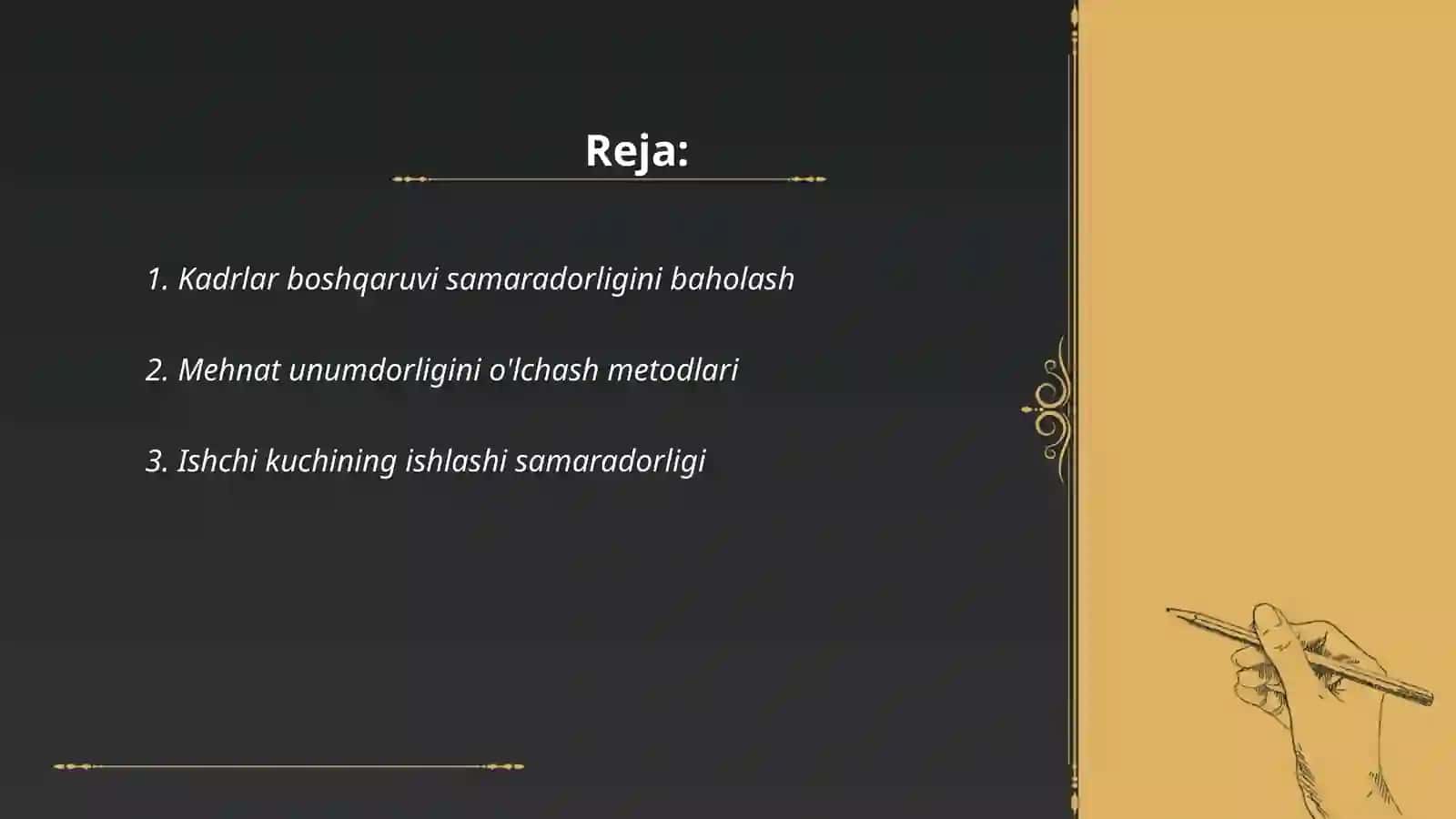 Kadrlar boshqaruvi samaradorligini baholash 2
