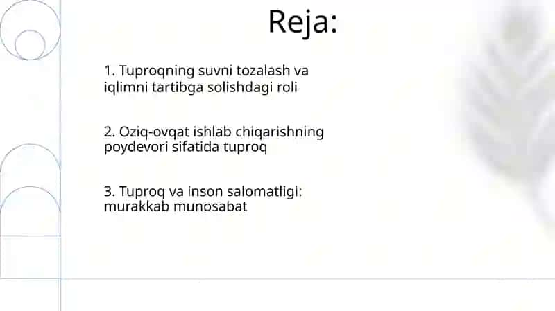 Tuproqlarning inson hayotidagi ro'li 2