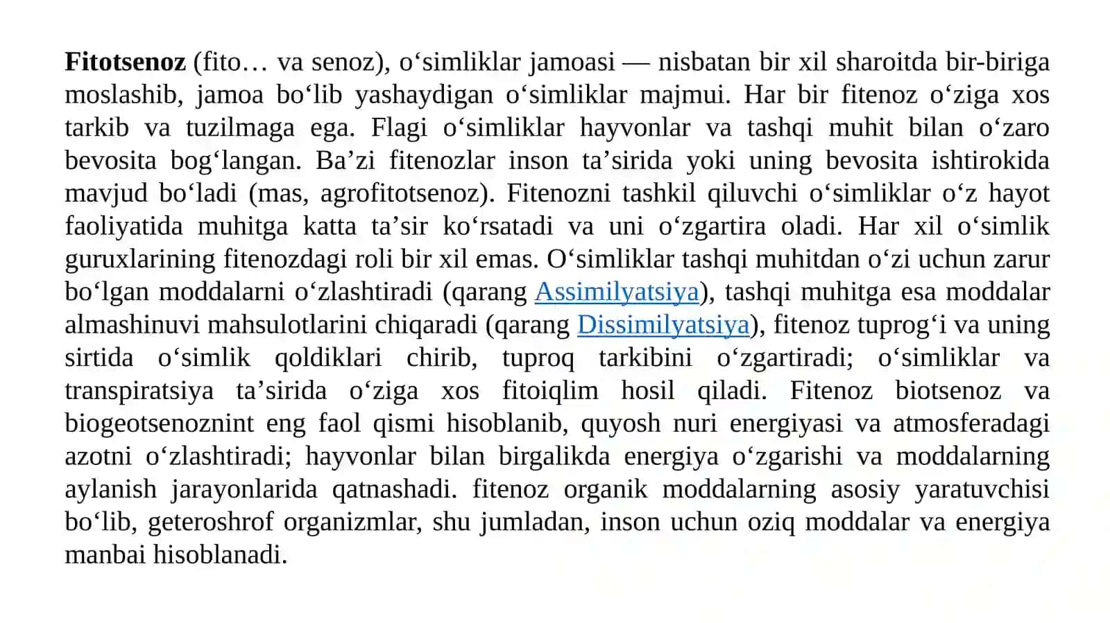 Fitotsenozlar va Biogeotsenozlar 2