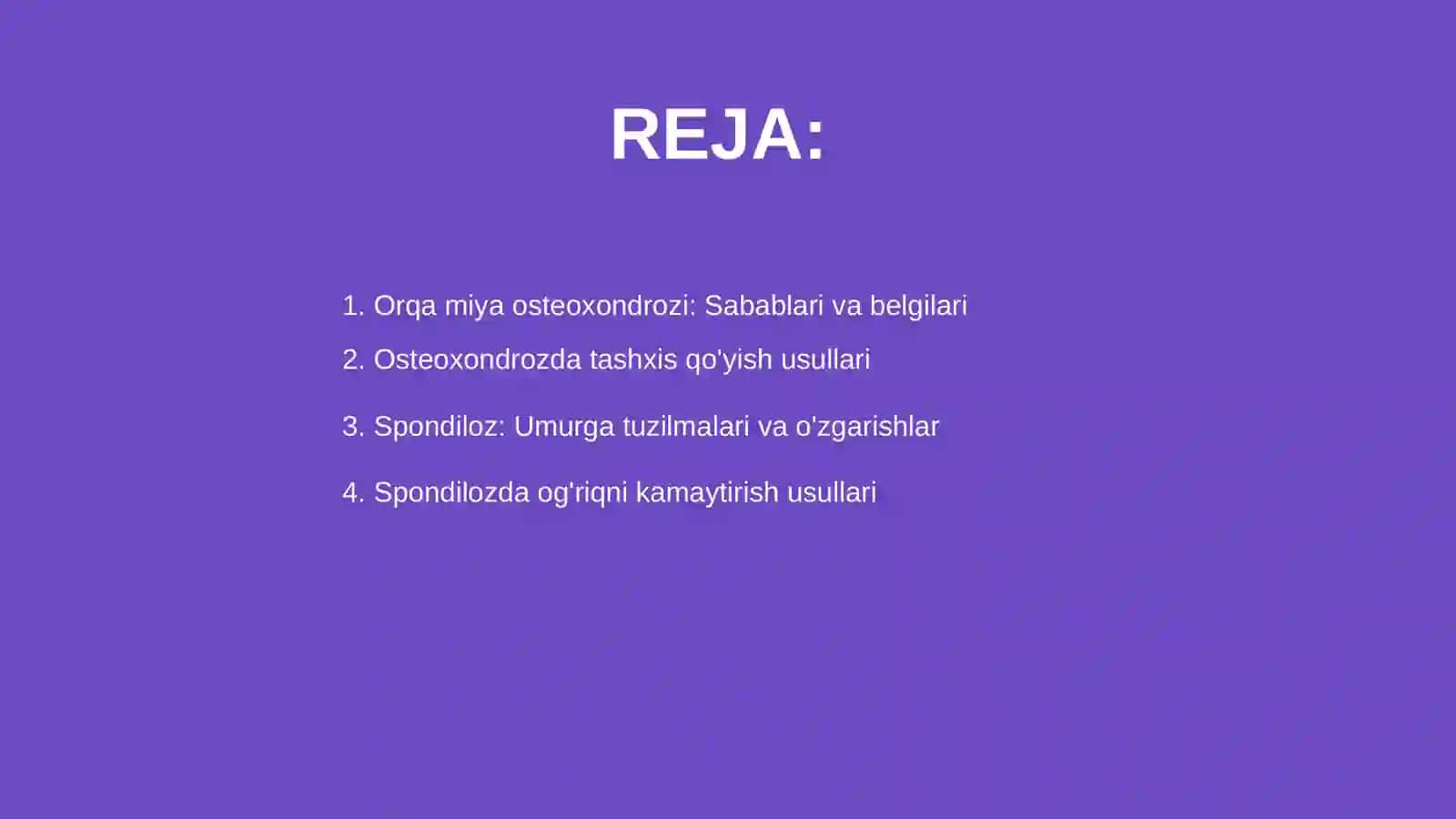 Orqa miya osteoxondrozi va Spondiloz 2