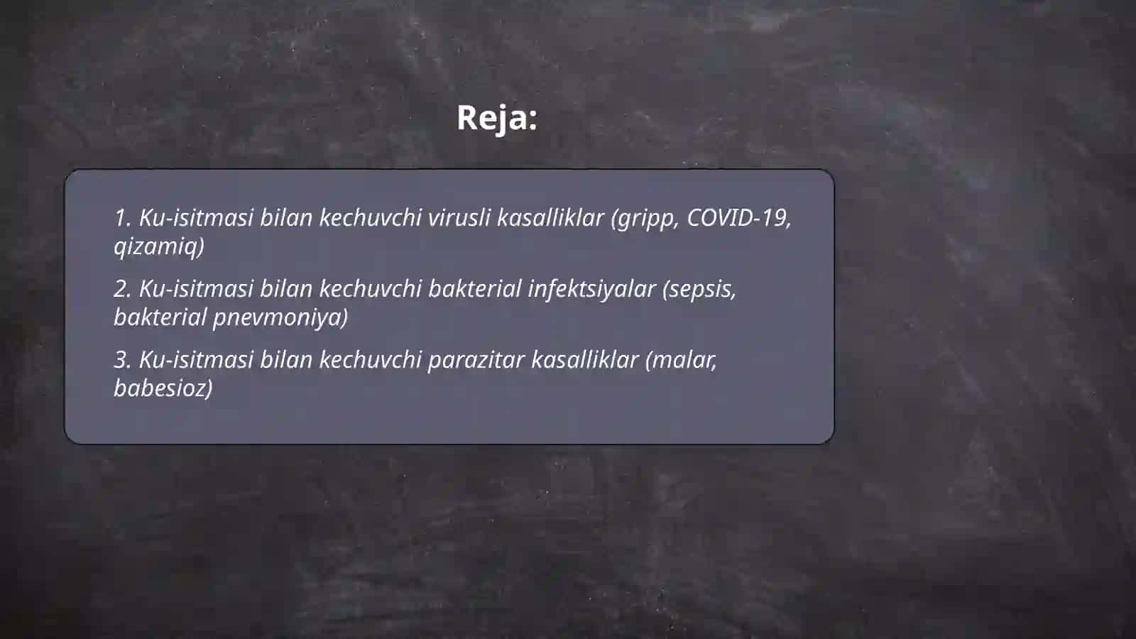 Ku-isitmasi bilan kechuvchi kasalliklar 2