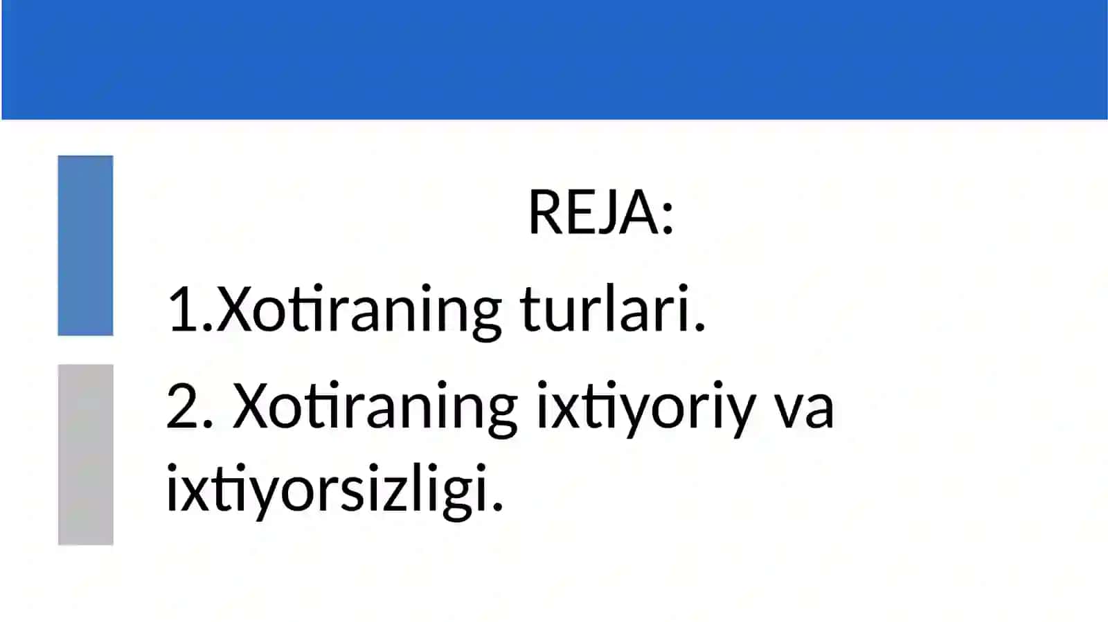 XOTIRA TURLARI 2