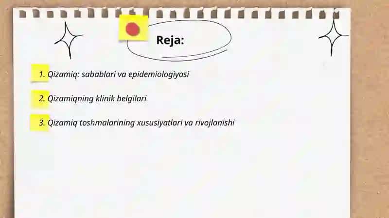 Qizamiq: sabablari va epidemiologiyasi 2