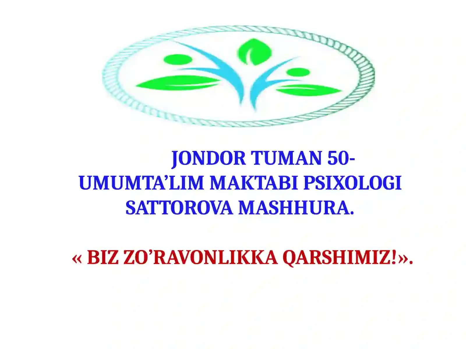 «BIZ ZO’RAVONLIKKA QARSHIMIZ!» 2