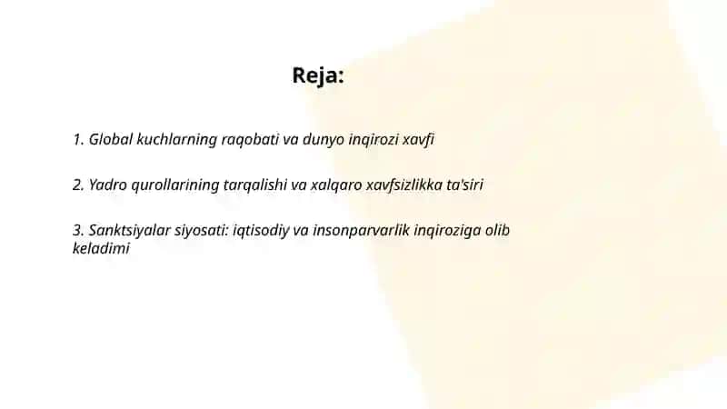 Global Siyosat va Dunyo Inqirozi 2